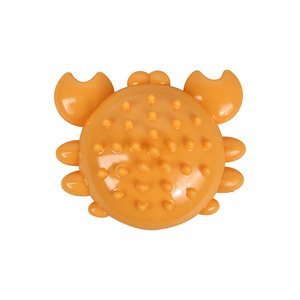 Tpr Crab Dog Chew Toy Teeth Cleaning <b>Bite</b> Resistant Sound Making Pet Toy Small Size Blue Orange Green - Product Image 2