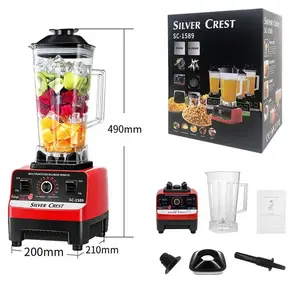 2 em 1 4500w Aparelhos de Cozinha Silver Crest Blender Heavy Duty Mixer Comercial Smoothie Juicer Processador De Alimentos