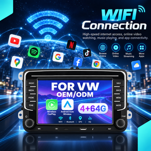 Autoradio Android 7 pouces pour tableau de bord VW, 4 Go de RAM, 64 Go de ROM, écran tactile, GPS, WiFi, lecteur multimédia stéréo USB Type C - Product Image 3