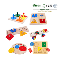 Jouets Montessori en bois JET OEM, reconnaissance des couleurs, formes géométriques sensorielles, jeu éducatif pour enfants de 4 à 6 ans