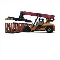 Nouveau Reach Stacker Diesel Haut de Gamme SRSC4545H1 avec Mât Monostade et Pneus Pneumatiques pour Opérations Portuaires