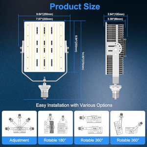 Kit de rétrofit LED 300W E39 en alliage d'aluminium IP44, garantie 5 ans, éclairage extérieur pour grands mât et éclairage public, avec driver Meanwell, dimmable - Product Image 5