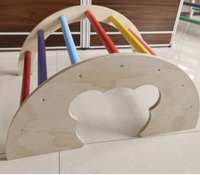 Structure d'escalade pliable en bois de couleur arc-en-ciel pour bébés et enfants, personnalisée et professionnelle, pour l'intérieur et l'extérieur, fabriquée en Chine