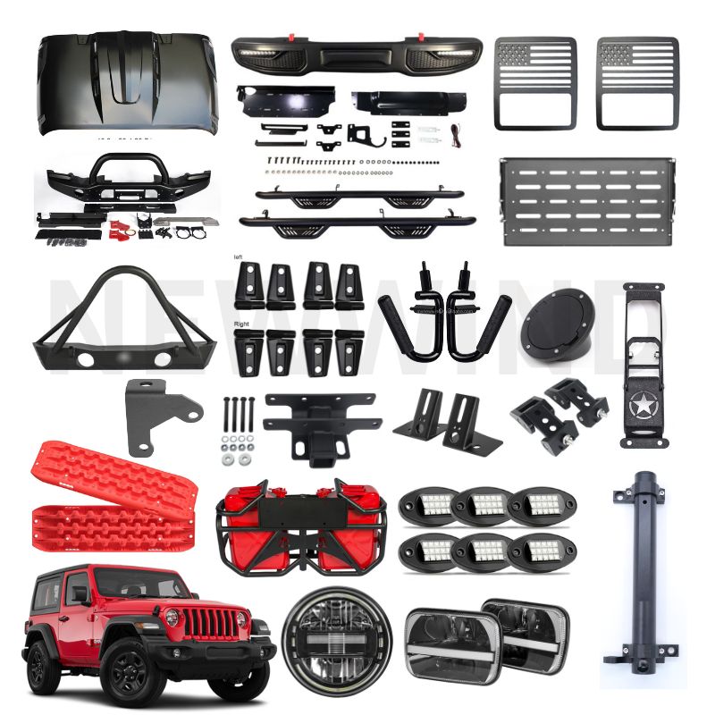 NEWWIND para Jeep Wrangler JK, Kit de carrocería de alta calidad, accesorios para coche 4x4, estribos para parachoques de coche, decoración Exterior al por mayor