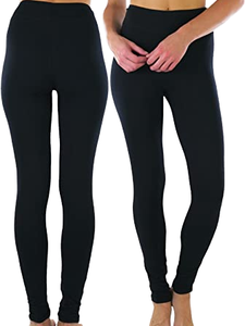 High Waist Full Length Black <b>Leggings</b> Stretch Knitted Spandex <b>Polyester</b> Solid Color Basic Style All Seasons Women's <b>Leggings</b> - Product Image 4