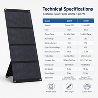 Panneau solaire pliable 200W 400W, chargeur solaire portable pour camping, camping-car, station d'alimentation extérieure