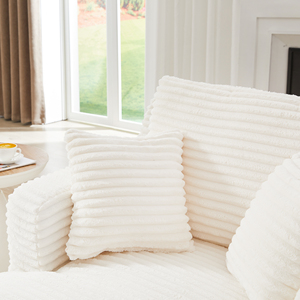 Ensemble de canapés compressibles modernes rectangulaires en velours côtelé pour appartement et villa, mobilier de salon en velours côtelé - Product Image 2