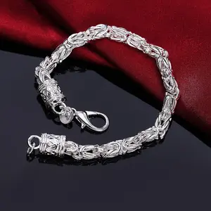 Hoge Kwaliteit 925 925 Verzilverd Armband Voor Vrouw Man Luxe Huwelijksfeest Kerstcadeaus Mode Fijne Sieraden Temperament
