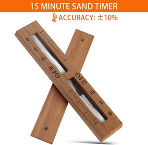 Водонепроницаемые деревянные песочные часы для сауны 2025 года, настраиваемые, 15-минутные, белые, вращающиеся, термостойкие - Product Image 2