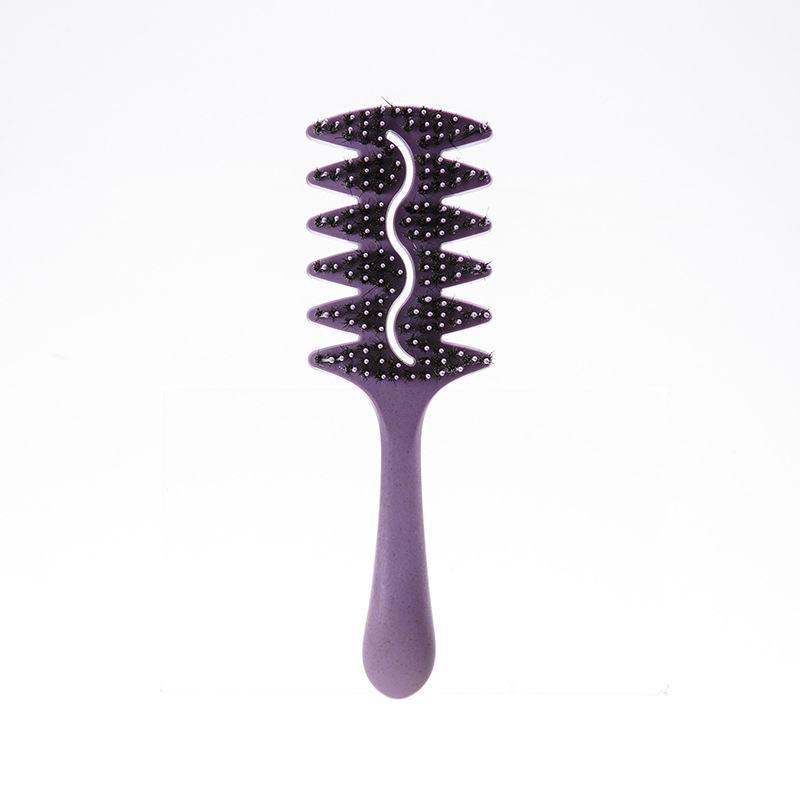 Purple - boar & nylon bristle