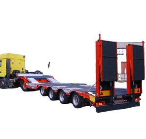 <span class=keywords><strong>Semi</strong></span>-<span class=keywords><strong>remorque</strong></span> surbaissée à trois essieux <span class=keywords><strong>avec</strong></span> essieux de 13 tonnes, <span class=keywords><strong>remorque</strong></span> surbaissée 80T pour le transport d'excavatrices sur chenilles de 20 à 30 tonnes - Product Image 1