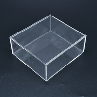 Boîte en acrylique transparente personnalisée avec couvercle relevable, boîte de présentation en acrylique, conteneur pour organiser les petits objets, rangement de bureau et vente au détail