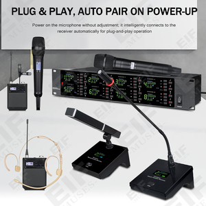 ระบบไมโครโฟนไร้สาย UHF รุ่น DA-8028 8CH, ไมโครโฟนมือถือ 8 ตัว, สัญญาณเสถียรป้องกันการรบกวน สำหรับคาราโอเกะ เวที งานแต่งงาน โบสถ์ และงานประชุม - Product Image 2