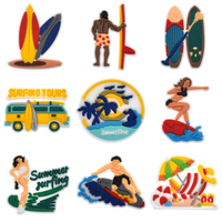 Accessoires de sandales personnalisés en caoutchouc pour chaussures de plage DIY Guam, collection été, style surf, décorations de chaussures, vente en gros