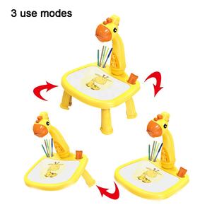 Zürafa projeksiyon boyama masa çizim kurulu yazı masası eğitici oyuncak ayrılabilir projektör çok fonksiyonlu boya kurulu masa - Product Image 3