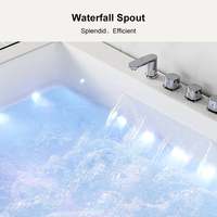 Design moderne OEM Baignoire intérieure de trempage de spa écologique autoportante pour 2 personnes Baignoire de massage d'hydrothérapie à bas prix pour les hôtels