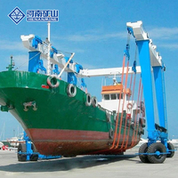 Grue de levage mobile sur pneus en caoutchouc de 30 à 50 tonnes pour yachts, grue portique marine, ponton de levage pour marinas, clubs nautiques et chantiers navals
