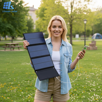 Panneau de charge solaire photovoltaïque monocristallin haute efficacité 8W/10W/12W, charge rapide, pour téléphone portable, extérieur, pliable en 5 sections