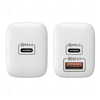 Cargador de Pared USB C con Protección Contra Incendios, Adaptador de Corriente GaN de 30W con Enchufe EU/US/UK para iPhone 15, 16 y 17