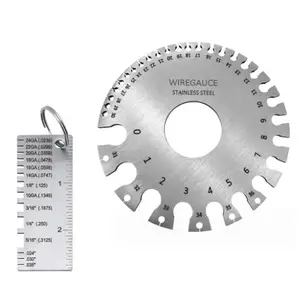 Herramienta de calibre de alambre AWG SWG, regla de espesor de hoja de calibre de alambre, diámetro de soldadura, regla de inspección de soldadura de tarjeta de película húmeda hexagonal