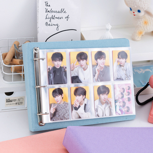 Album photo Kpop en cuir PU avec 7 à 8 pochettes, reliure à 3 anneaux A5, couverture scintillante, pour cartes photo, cartes postales et collection de photos - Product Image 4