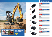 Aksesoris Mini Excavator, Bucket Polos 600 800 1000MM, Bucket Tilt, Harga Jual Pabrik Cina