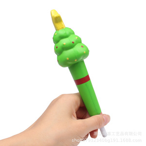 Christmas Tree Pen Holder PU Foam Slow <b>Rebound</b> Toy Holiday Gift Stationery - Product Image 2