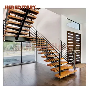 Panneau de marche en bois d'intérieur, balustrade, cordes métalliques, escaliers en vente, livraison gratuite