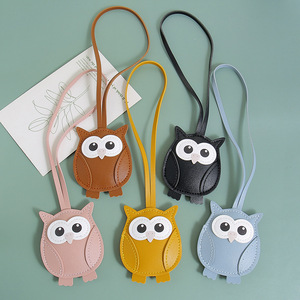 <span class=keywords><strong>Portachiavi</strong></span> in Pelle PU <span class=keywords><strong>a</strong></span> Forma di Gufo Cartoon, Decorazione Versatile per Borse da Donna, Confezione Regalo in Cotone Lavorato <span class=keywords><strong>a</strong></span> <span class=keywords><strong>Maglia</strong></span> - Product Image 2