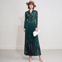 Robes pour femmes à prix de gros direct usine – Robe plissée ample taille haute décontractée style Miyake pour l'automne