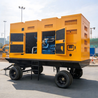 Générateur mobile silencieux à attacher à un véhicule, avec coton insonorisant à l'intérieur, réduit la pollution sonore pour les habitations et les chantiers proches.