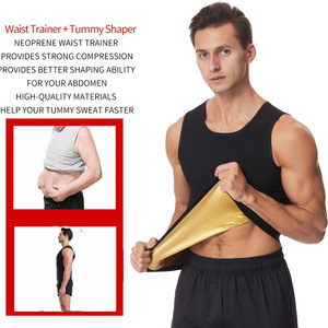Hombres Polímero Sudor Sauna Shaper Chaleco <span class=keywords><strong>Body</strong></span> Shaper Cintura Entrenador Adelgazante Chaleco Compresión Fajas Corsé <span class=keywords><strong>Reductor</strong></span> De Abdomen - Product Image 2