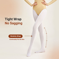 Pantyhose Balet Wanita & Anak Perempuan 60D Convertible Grosir Kustom Putih Nilon Anti-Sobek Elastis Tinggi Bernapas untuk Tari
