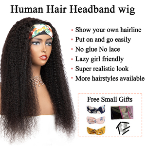 Perruque bandeau sans colle, bouclée et crépue, 100% <span class=keywords><strong>cheveux</strong></span> humains vierges brésiliens Remy, grade 10A, sans nœuds, sans perte, pour femmes - Product Image 6