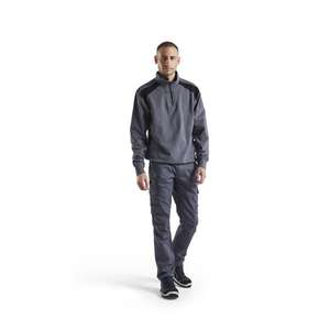 BLAKLADER - 335311589699XXL Half-<b>zip</b> 2-tone sweatshirt Mid grey/<b>Black</b> - EAN 7330509697269 WORK <b>HOODIES</b> - Product Image 3