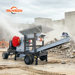 Concasseur à mâchoires mobile pour le concassage de pierres et de béton, concasseur à mâchoires sur mesure avec système de convoyage - Product Image 1