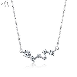 Newest Product Wholesale Elegant 18K <b>Solid</b> White <b>Gold</b> Natural Diamond <b>Pendant</b> Necklace Fine Jewelry For Women Daily Party Wear - Product Image 1