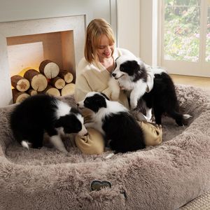Memory Foam umano cane letto di calmante gigante umano cane letto per adulti persone si adatta a voi e famiglie di animali con tasca portaoggetti - Product Image 3