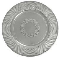 Assiettes de Présentation de Luxe en PP Doré de 13 pouces, Durables, pour Mariages, avec Motif Gravé, pour la Décoration de la Maison et la Présentation des Plats