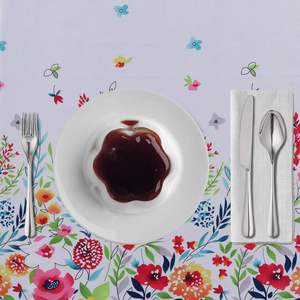 ผ้าปูโต๊ะลายใยแมงมุมสีดำสุดหรู รูปทรงสี่เหลี่ยมผืนผ้า ผลิตจากโพลีเอสเตอร์ ทนต่อการยับ ใช้ตกแต่งงานเลี้ยงฮาโลวีน งานจัดเลี้ยง โรงแรม  สินค้าจากจีน - Product Image 5