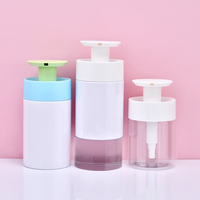 Vente en gros de flacons de lotion en plastique à pompe plate de 350 ml, 400 ml, 500 ml pour le shampooing, la lotion pour le corps, le gel douche, le désinfectant pour les mains