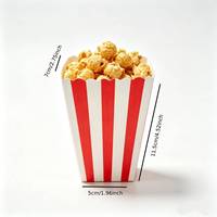 Boîtes en papier coniques de qualité alimentaire pour pop-corn, frites et gaufres, très vendues