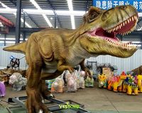 Dinosaure animatronique T-Rex réaliste en acier et silicone pour utilisation en intérieur/extérieur, parcs d'aventure, jardins - Marque Yes Dino