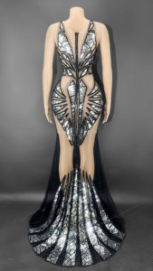 Novance – <span class=keywords><strong>robe</strong></span> <span class=keywords><strong>De</strong></span> soirée en tulle brillant à paillettes, <span class=keywords><strong>robe</strong></span> <span class=keywords><strong>De</strong></span> mariage en strass, 1688 Xxl, <span class=keywords><strong>boutique</strong></span>, 2022 - Product Image 3