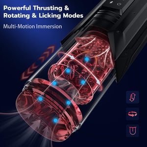 Masturbatore Maschile Impermeabile con Controllo APP, Sincronizzazione AI, Funzione di Suzione e Spinta, Rotazione, Pompa per Pene, Stroker Tascabile - Product Image 3