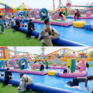 <span class=keywords><strong>Plateforme</strong></span> <span class=keywords><strong>aquatique</strong></span> <span class=keywords><strong>gonflable</strong></span> pour sports nautiques d'été, équipement de glissade <span class=keywords><strong>aquatique</strong></span> pour parc, PVC épaissi, taille personnalisée - Product Image 2