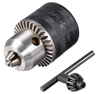 Mandrin de perceuse sans fil filaire à impact électrique en acier 3/8-24UNF avec accessoires d'outils sans fil de capacité 1.5-10mm avec clé dans la boîte