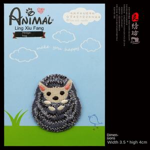 Mignon broderie écologique PVC dentelle feutre autocollant dessin animé Animal hérisson paresseux vêtements bricolage trou réparation mode Patch - Product Image 5