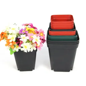 Garden Decoration Mini Plastic Small Flower Pot Macetas Suculentas Square Nursery Pots