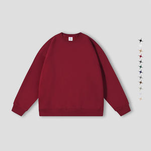 350 GSM solide décontracté longue découpe plaine teint coton Polyester surdimensionné pull sweat hiver à capuche pour hommes et femmes - Product Image 3